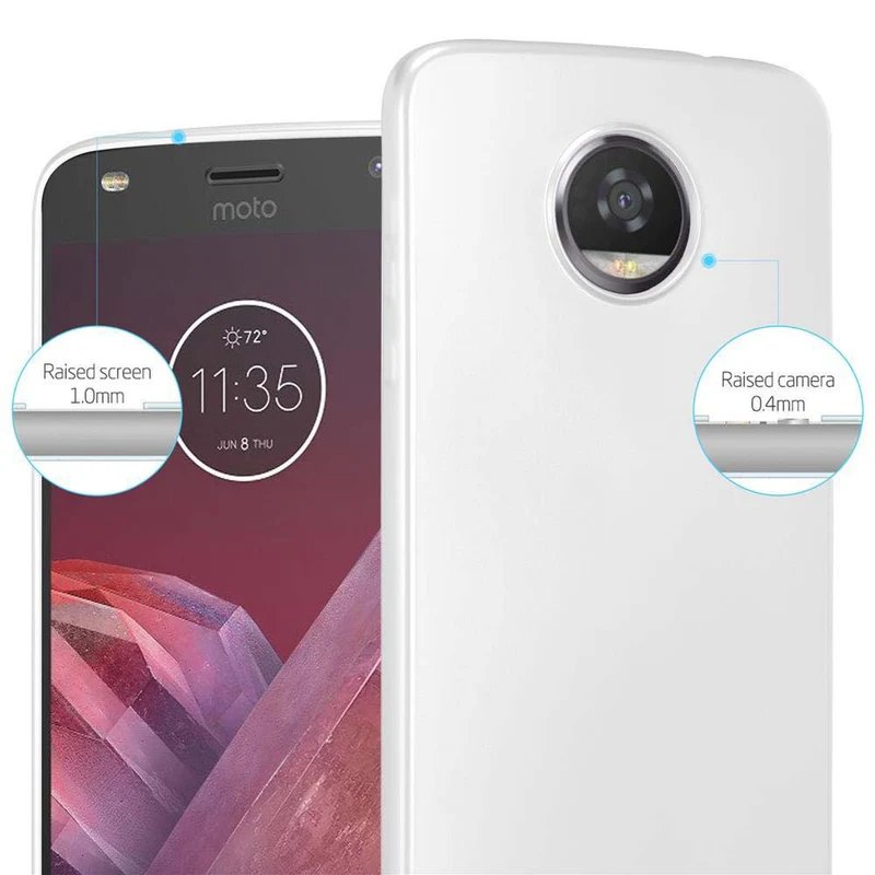 Cadorabo Hülle kompatibel mit Motorola MOTO Z2 Schutzhülle aus flexiblem TPU Silikon
