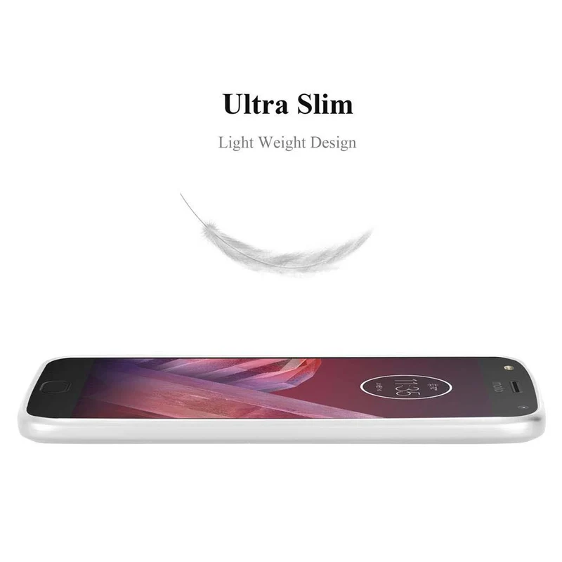 Cadorabo Hülle kompatibel mit Motorola MOTO Z2 Schutzhülle aus flexiblem TPU Silikon