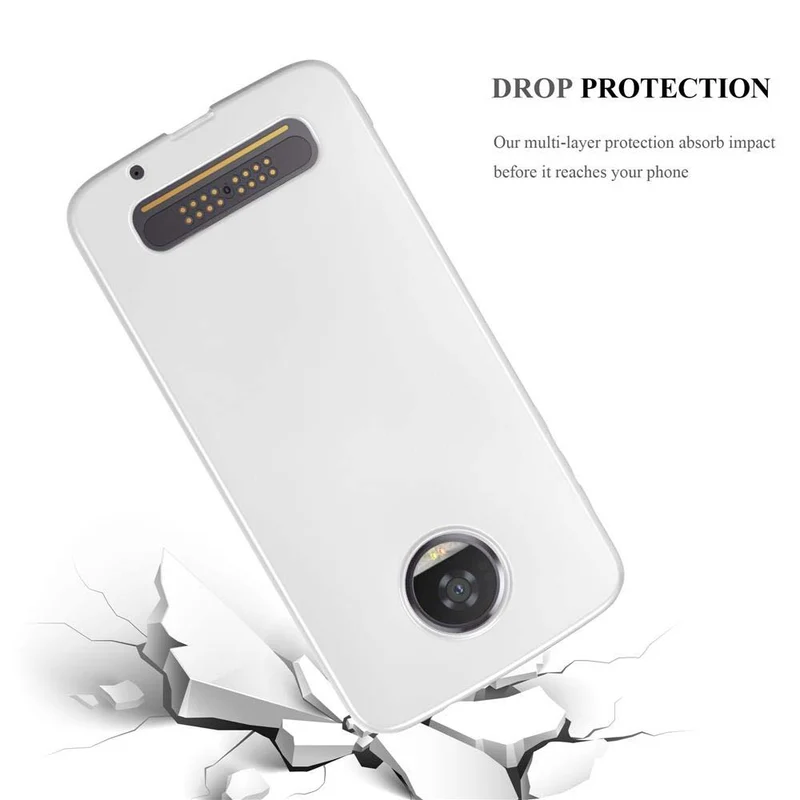 Cadorabo Hülle kompatibel mit Motorola MOTO Z2 Schutzhülle aus flexiblem TPU Silikon