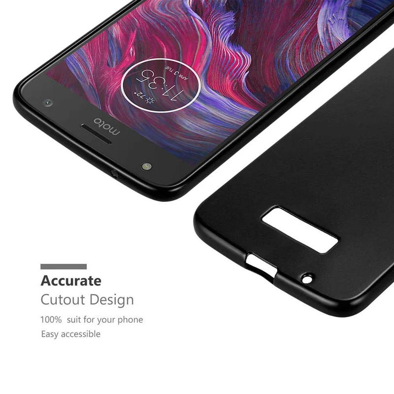 Cadorabo Hülle kompatibel mit Motorola MOTO Z Schutzhülle aus flexiblem TPU Silikon