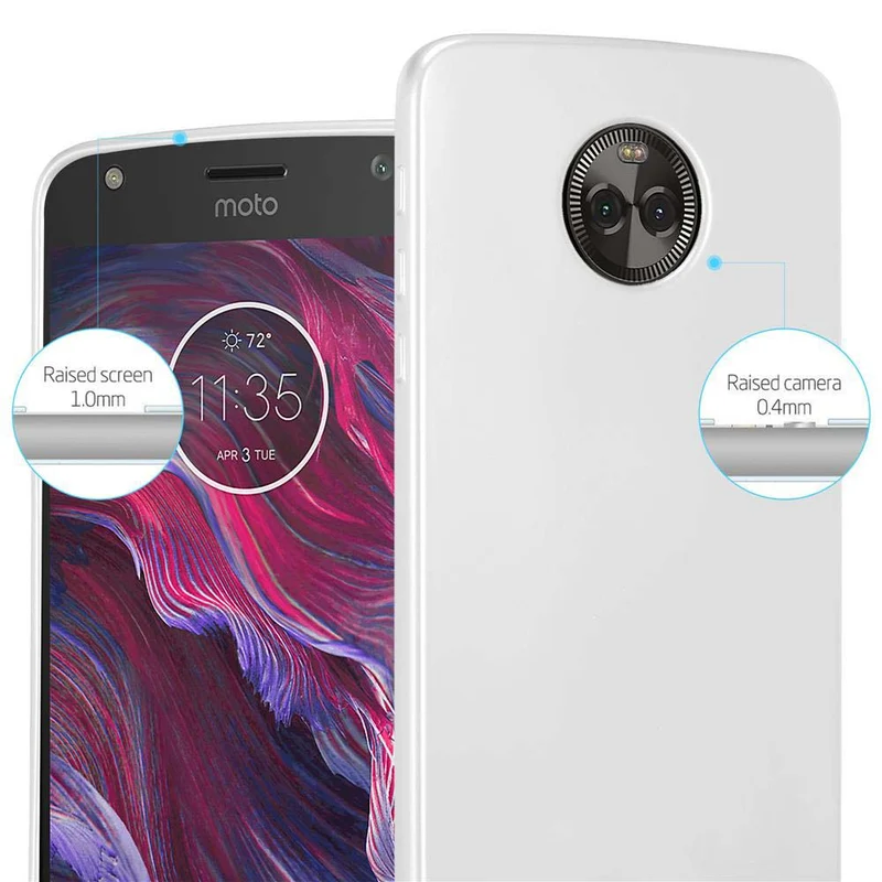Cadorabo Hülle kompatibel mit Motorola MOTO Z Schutzhülle aus flexiblem TPU Silikon