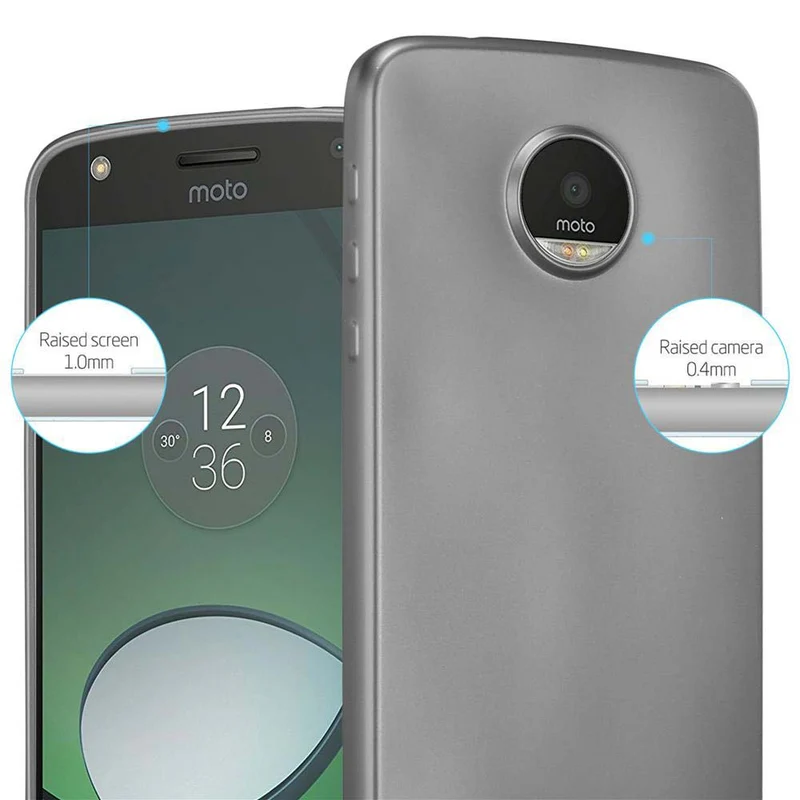 Cadorabo Hülle kompatibel mit Motorola MOTO Z PLAY Schutzhülle aus flexiblem TPU Silikon