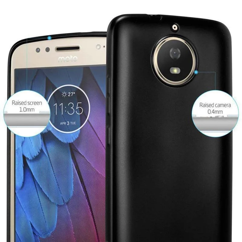 Cadorabo Hülle kompatibel mit Motorola MOTO G5S Schutzhülle aus flexiblem TPU Silikon