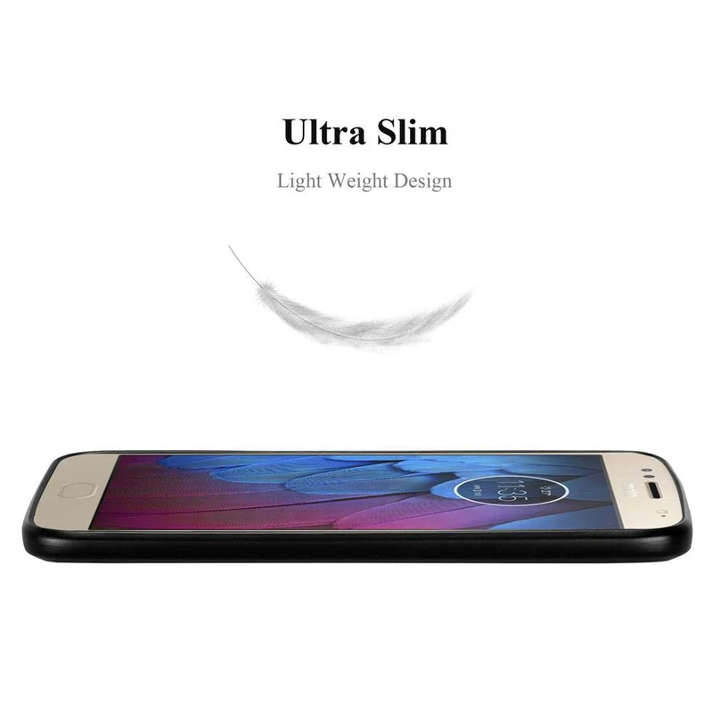 Cadorabo Hülle kompatibel mit Motorola MOTO G5S Schutzhülle aus flexiblem TPU Silikon