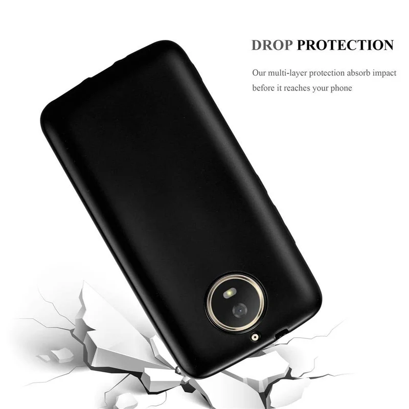 Cadorabo Hülle kompatibel mit Motorola MOTO G5S Schutzhülle aus flexiblem TPU Silikon