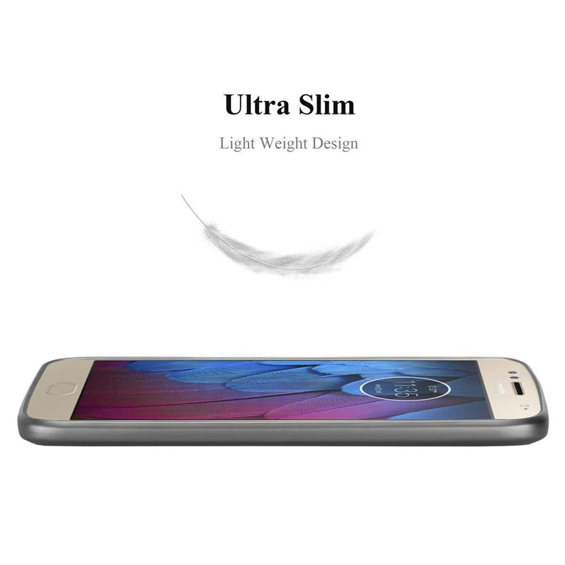 Cadorabo Hülle kompatibel mit Motorola MOTO G5S Schutzhülle aus flexiblem TPU Silikon