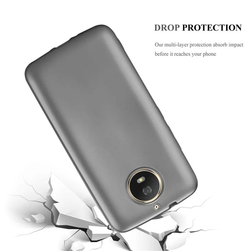 Cadorabo Hülle kompatibel mit Motorola MOTO G5S Schutzhülle aus flexiblem TPU Silikon