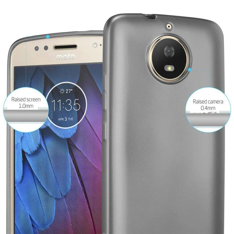 Cadorabo Hülle kompatibel mit Motorola MOTO G5S Schutzhülle aus flexiblem TPU Silikon