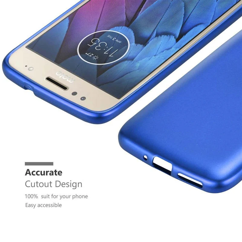 Cadorabo Hülle kompatibel mit Motorola MOTO G5S Schutzhülle aus flexiblem TPU Silikon