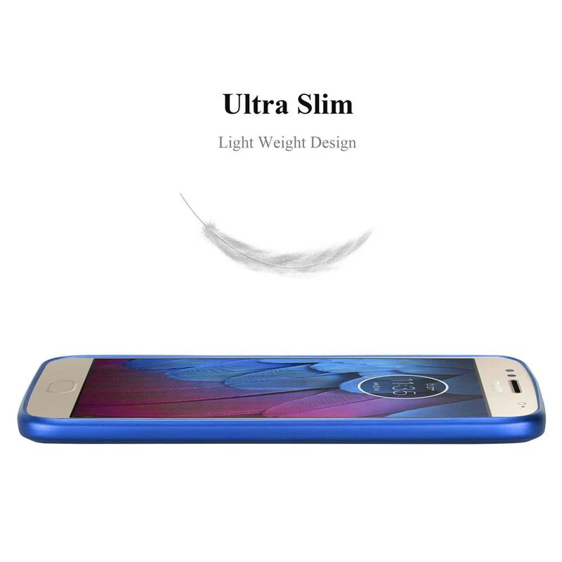 Cadorabo Hülle kompatibel mit Motorola MOTO G5S Schutzhülle aus flexiblem TPU Silikon