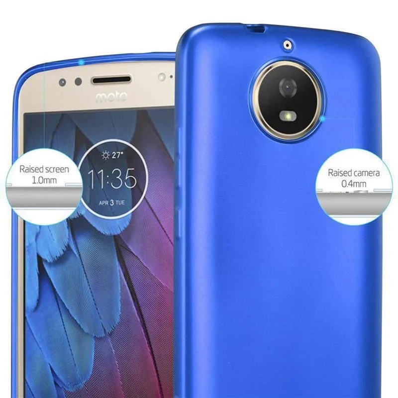 Cadorabo Hülle kompatibel mit Motorola MOTO G5S Schutzhülle aus flexiblem TPU Silikon
