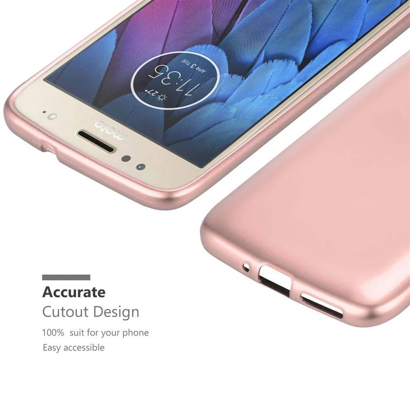 Cadorabo Hülle kompatibel mit Motorola MOTO G5S Schutzhülle aus flexiblem TPU Silikon