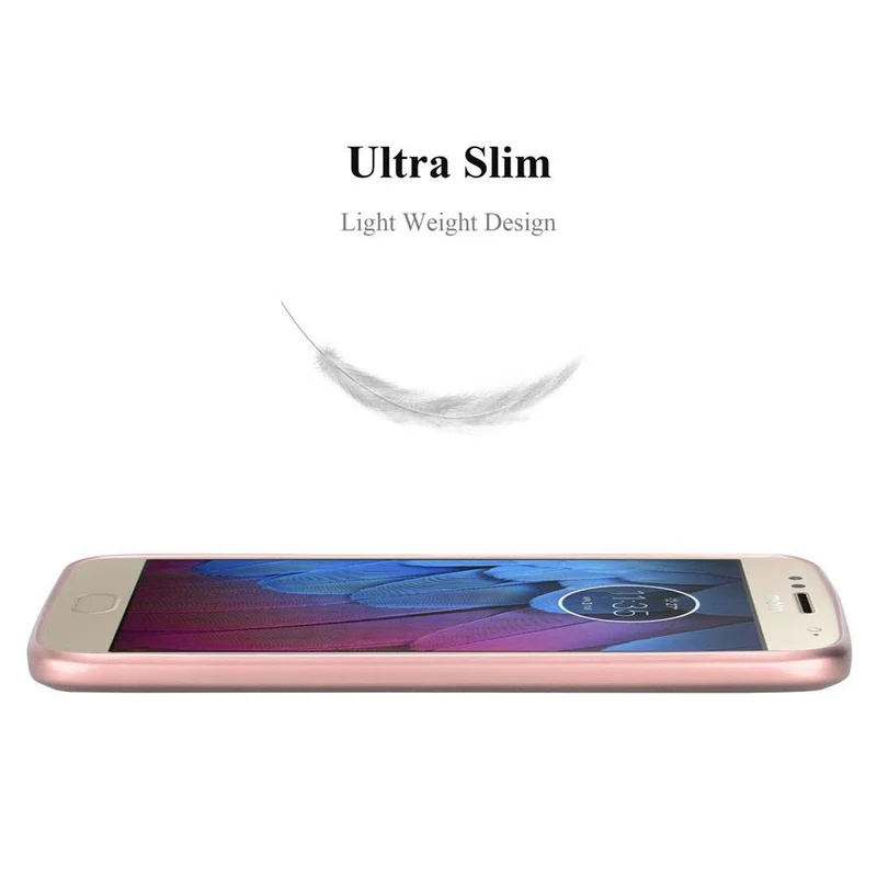 Cadorabo Hülle kompatibel mit Motorola MOTO G5S Schutzhülle aus flexiblem TPU Silikon