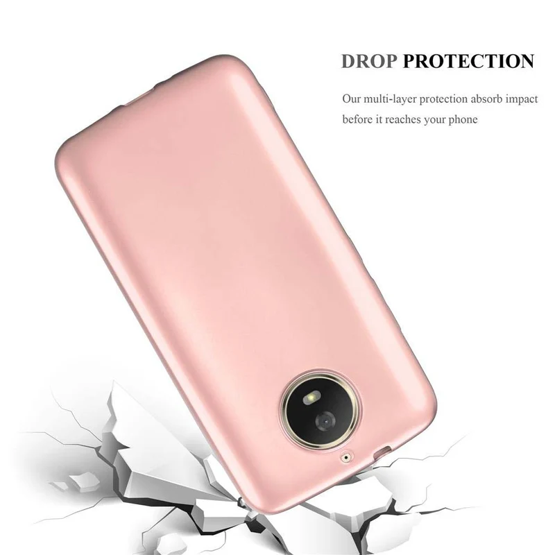 Cadorabo Hülle kompatibel mit Motorola MOTO G5S Schutzhülle aus flexiblem TPU Silikon
