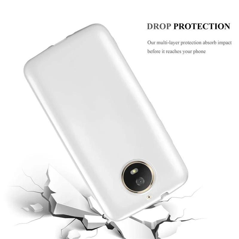 Cadorabo Hülle kompatibel mit Motorola MOTO G5S Schutzhülle aus flexiblem TPU Silikon