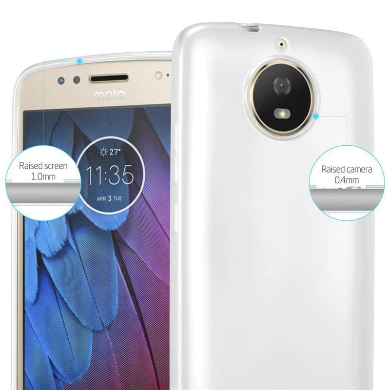 Cadorabo Hülle kompatibel mit Motorola MOTO G5S Schutzhülle aus flexiblem TPU Silikon