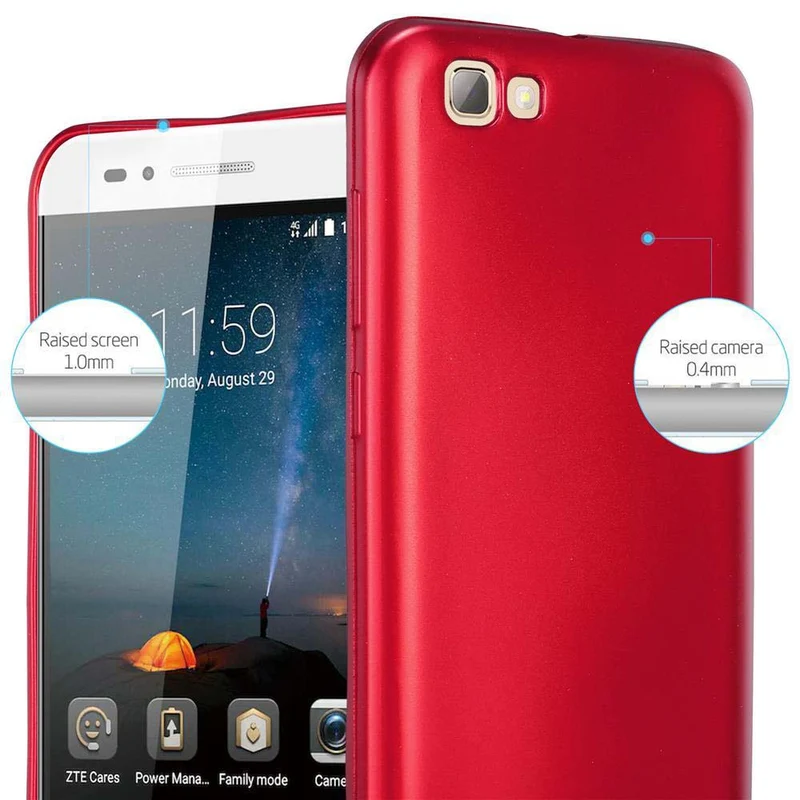 Cadorabo Hülle kompatibel mit ZTE Blade A612 Schutzhülle aus flexiblem TPU Silikon