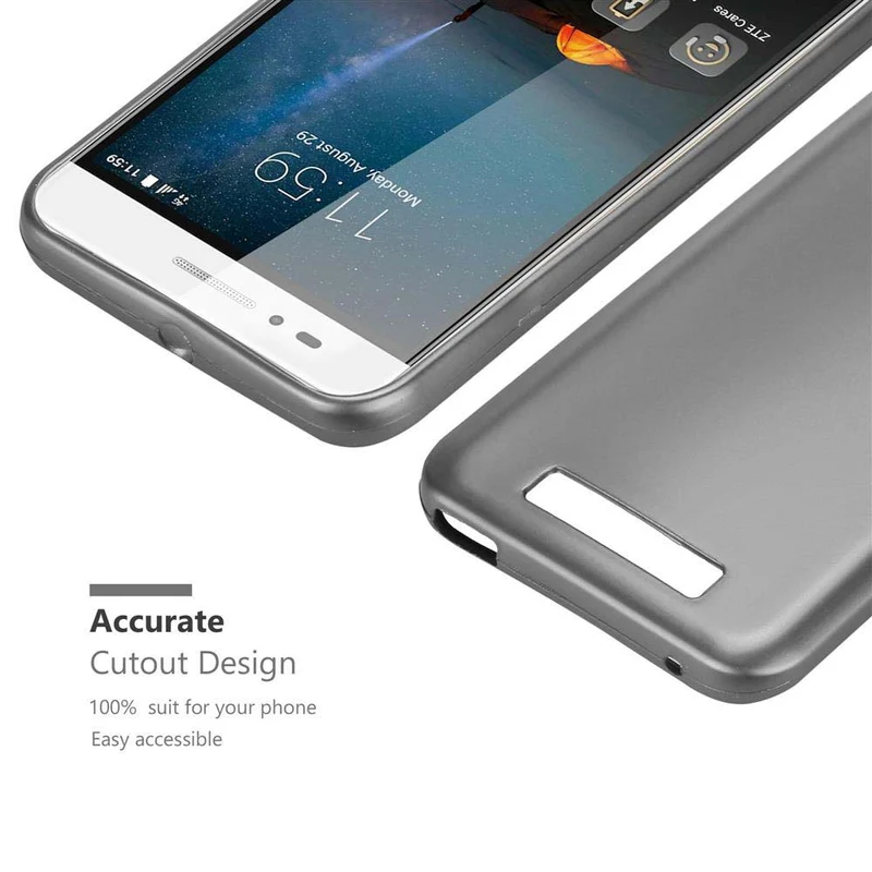 Cadorabo Hülle kompatibel mit ZTE Blade A612 Schutzhülle aus flexiblem TPU Silikon
