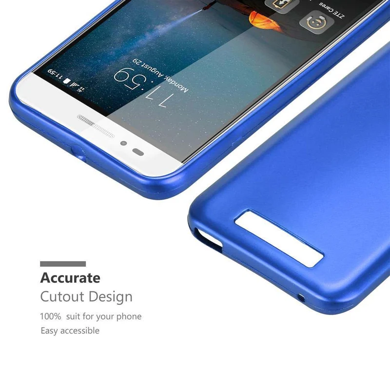 Cadorabo Hülle kompatibel mit ZTE Blade A612 Schutzhülle aus flexiblem TPU Silikon