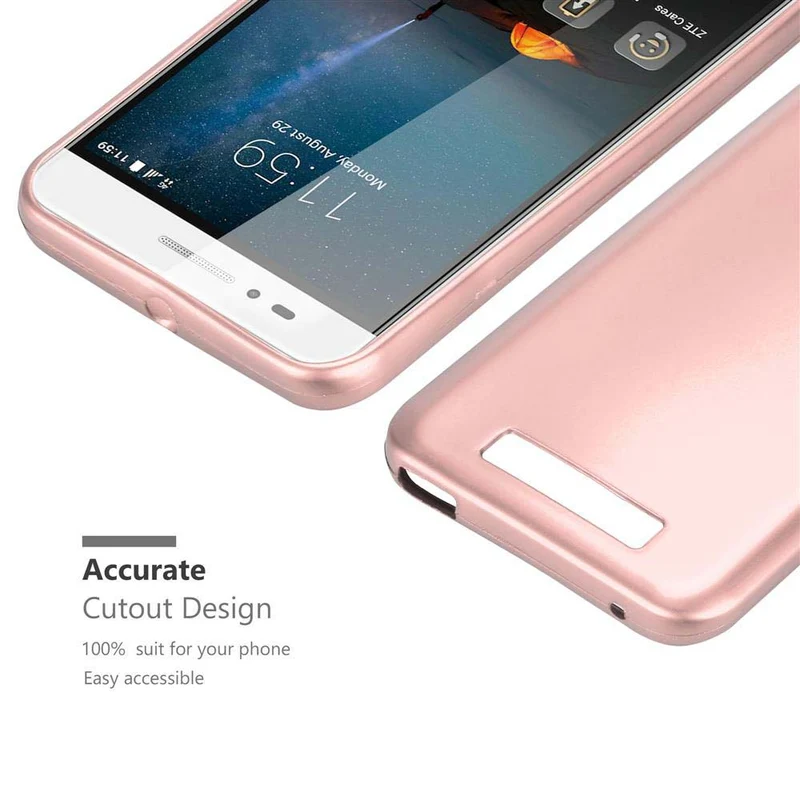 Cadorabo Hülle kompatibel mit ZTE Blade A612 Schutzhülle aus flexiblem TPU Silikon