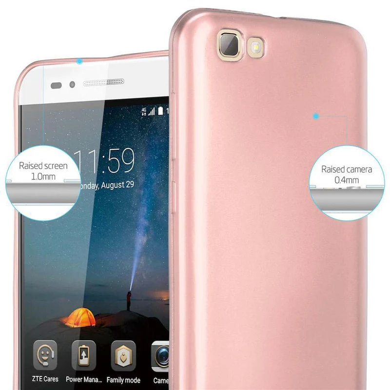 Cadorabo Hülle kompatibel mit ZTE Blade A612 Schutzhülle aus flexiblem TPU Silikon