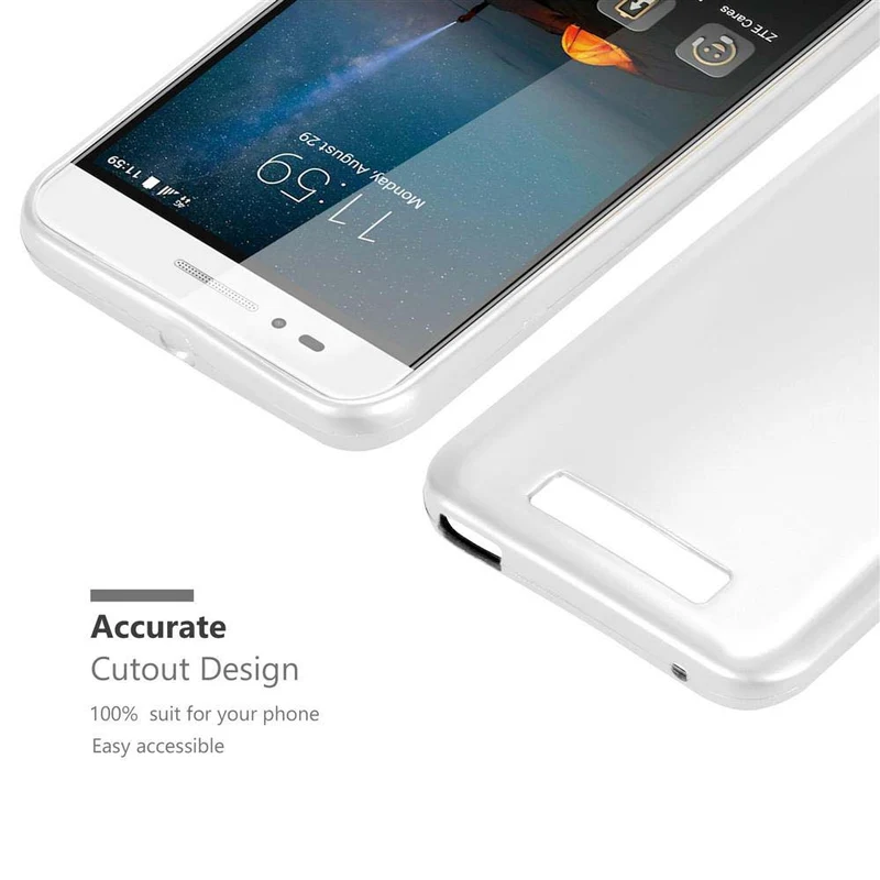 Cadorabo Hülle kompatibel mit ZTE Blade A612 Schutzhülle aus flexiblem TPU Silikon