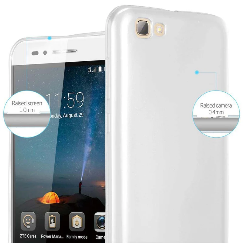 Cadorabo Hülle kompatibel mit ZTE Blade A612 Schutzhülle aus flexiblem TPU Silikon