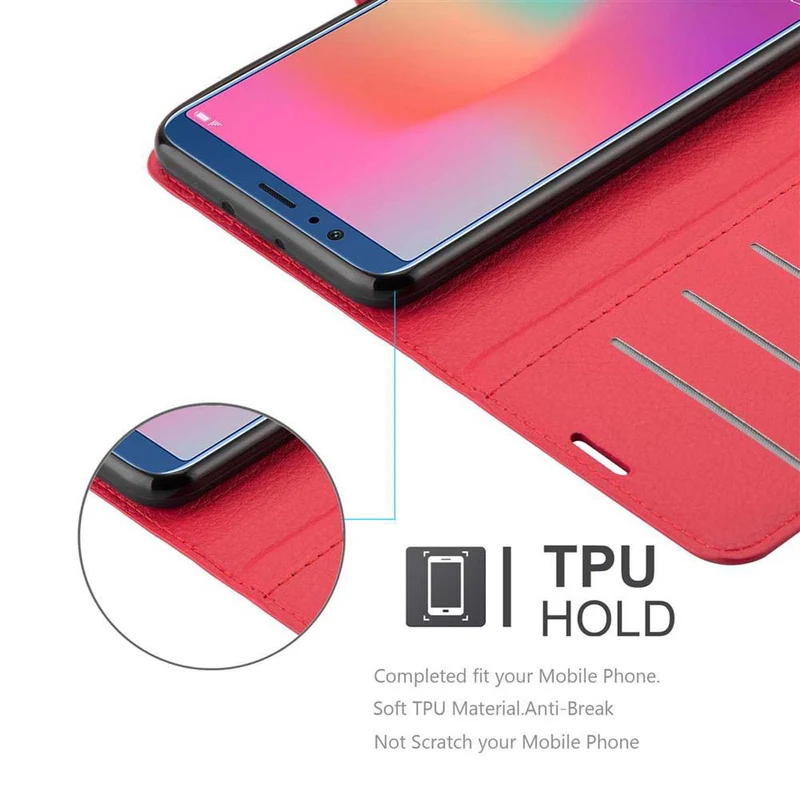 Cadorabo Hülle kompatibel mit Honor View 10 Schutzhülle mit Magnetverschluss, Standfunktion und Kartenfach