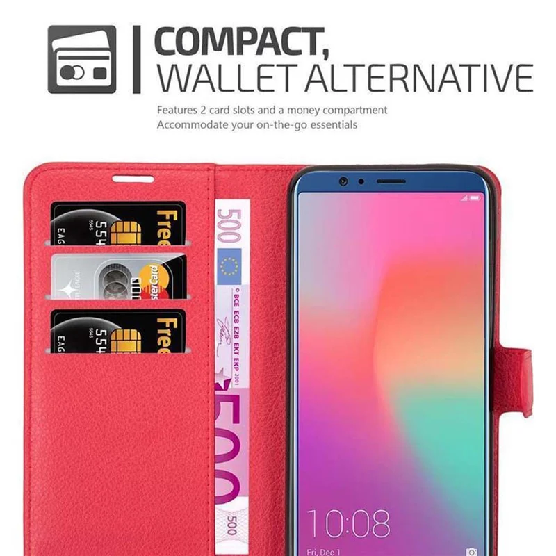 Cadorabo Hülle kompatibel mit Honor View 10 Schutzhülle mit Magnetverschluss, Standfunktion und Kartenfach