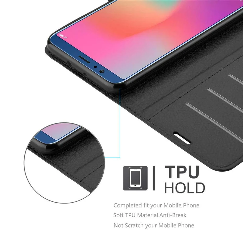 Cadorabo Hülle kompatibel mit Honor View 10 Schutzhülle mit Magnetverschluss, Standfunktion und Kartenfach