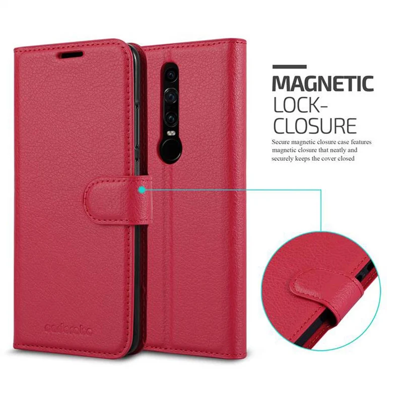 Cadorabo Hülle kompatibel mit Huawei MATE RS Schutzhülle mit Magnetverschluss, Standfunktion und Kartenfach