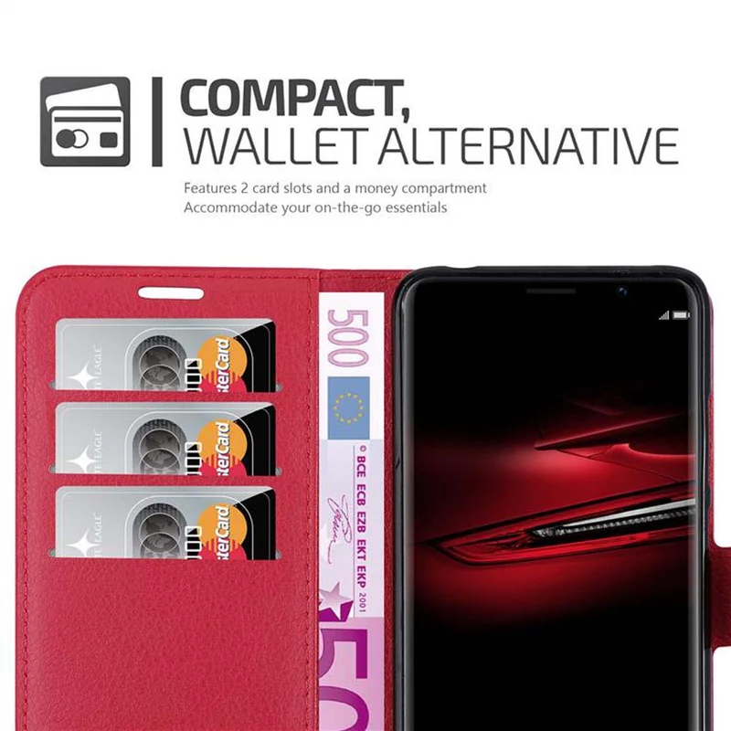 Cadorabo Hülle kompatibel mit Huawei MATE RS Schutzhülle mit Magnetverschluss, Standfunktion und Kartenfach