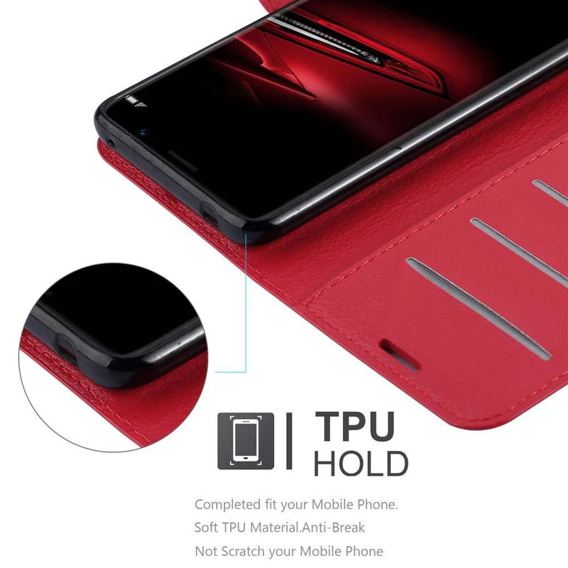 Cadorabo Hülle kompatibel mit Huawei MATE RS Schutzhülle mit Magnetverschluss, Standfunktion und Kartenfach