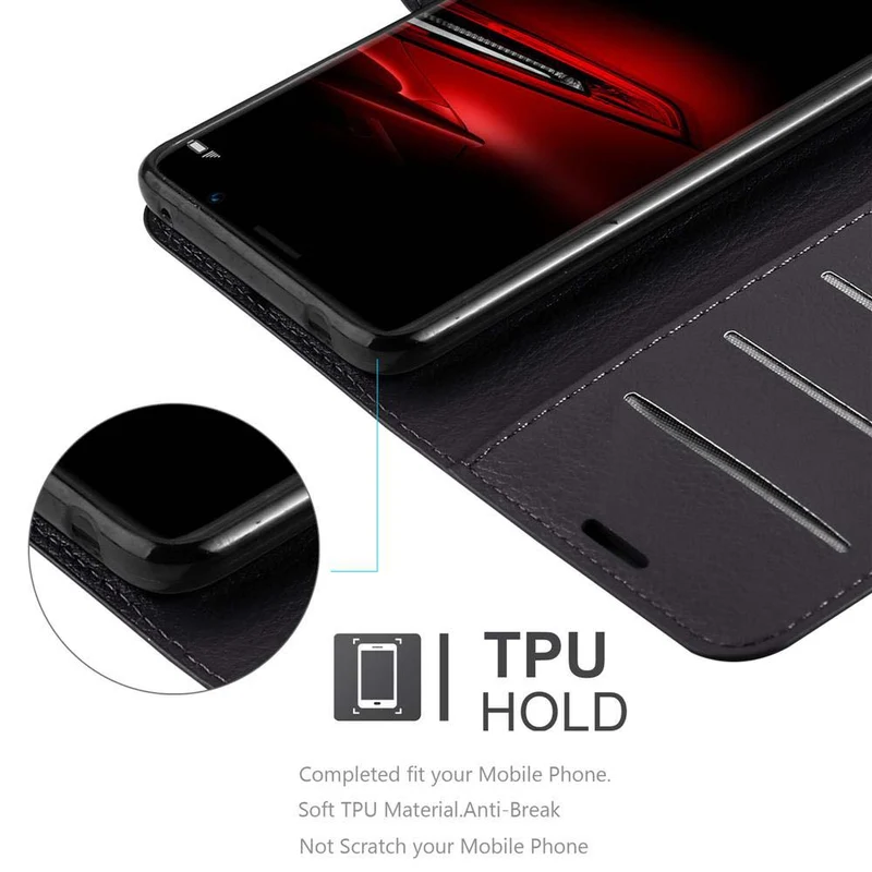Cadorabo Hülle kompatibel mit Huawei MATE RS Schutzhülle mit Magnetverschluss, Standfunktion und Kartenfach