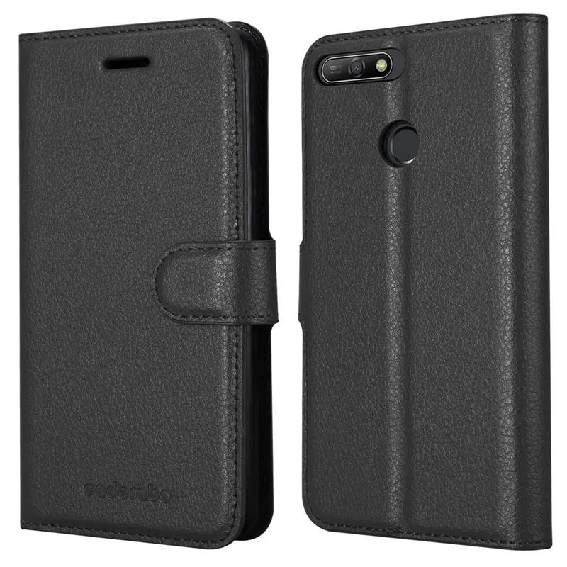 Cadorabo Hülle kompatibel mit Huawei Y6 PRIME Schutzhülle mit Magnetverschluss, Standfunktion und Kartenfach