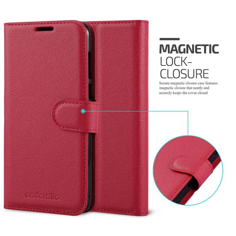 Cadorabo Hülle kompatibel mit Huawei Y5 PRIME 2018 / Y5 2018 Schutzhülle mit Magnetverschluss, Standfunktion und Kartenfach