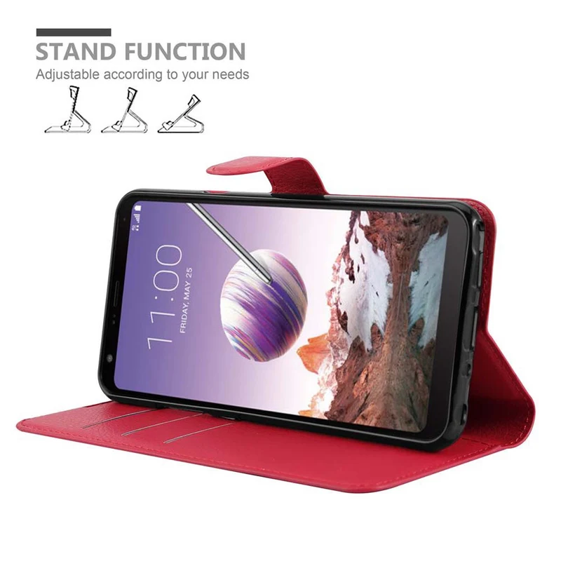 Cadorabo Hülle kompatibel mit LG Q STYLUS Schutzhülle mit Magnetverschluss, Standfunktion und Kartenfach
