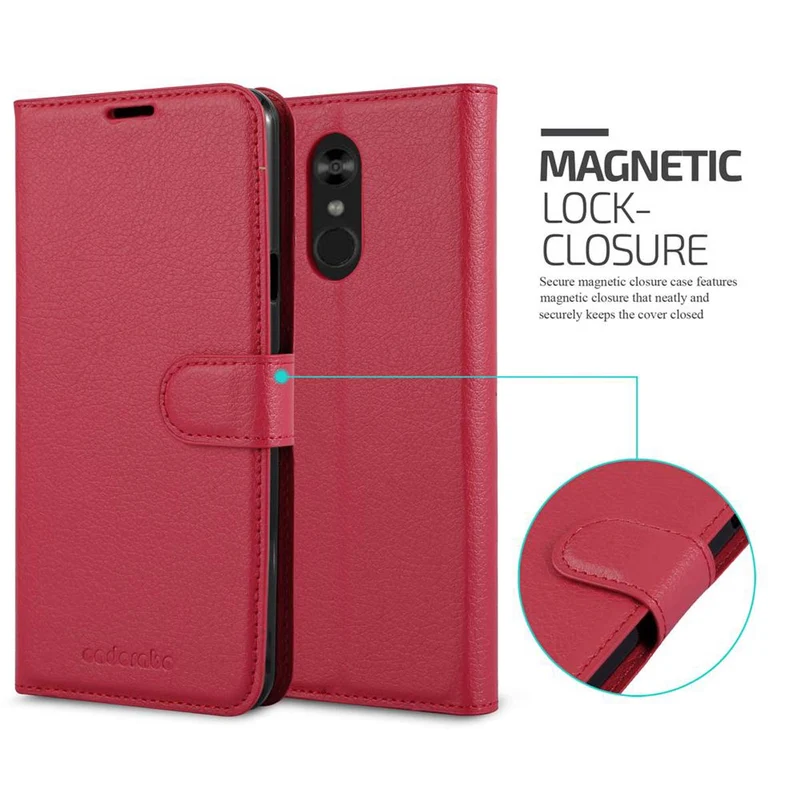 Cadorabo Hülle kompatibel mit LG Q STYLUS Schutzhülle mit Magnetverschluss, Standfunktion und Kartenfach