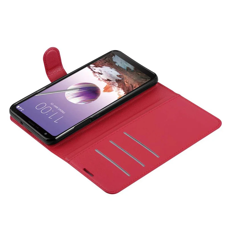 Cadorabo Hülle kompatibel mit LG Q STYLUS Schutzhülle mit Magnetverschluss, Standfunktion und Kartenfach