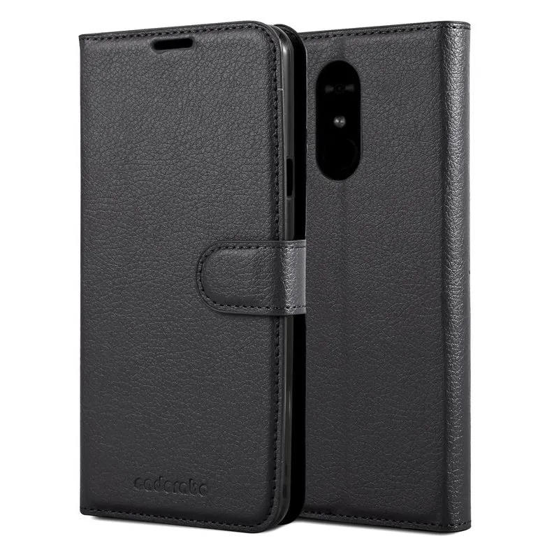 Cadorabo Hülle kompatibel mit LG Q STYLUS Schutzhülle mit Magnetverschluss, Standfunktion und Kartenfach