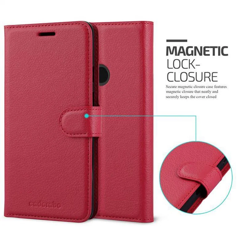 Cadorabo Hülle kompatibel mit Google PIXEL 3 XL Schutzhülle mit Magnetverschluss, Standfunktion und Kartenfach
