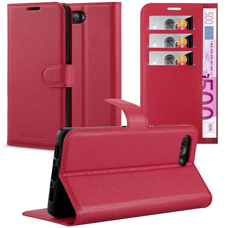 Cadorabo Hülle kompatibel mit Blackberry KEY 2 Schutzhülle mit Magnetverschluss, Standfunktion und Kartenfach