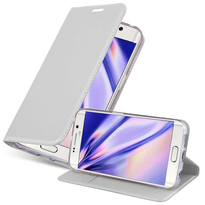 Cadorabo Hülle kompatibel mit Samsung Galaxy S6 EDGE PLUS Schutzhülle mit Magnetverschluss, Standfunktion und Kartenfach