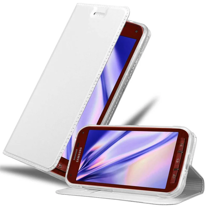 Cadorabo Hülle kompatibel mit Samsung Galaxy S5 ACTIVE Schutzhülle mit Magnetverschluss, Standfunktion und Kartenfach