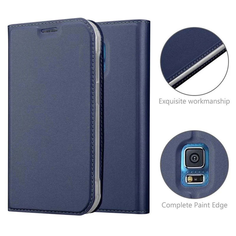 Cadorabo Hülle kompatibel mit Samsung Galaxy S5 ACTIVE Schutzhülle mit Magnetverschluss, Standfunktion und Kartenfach