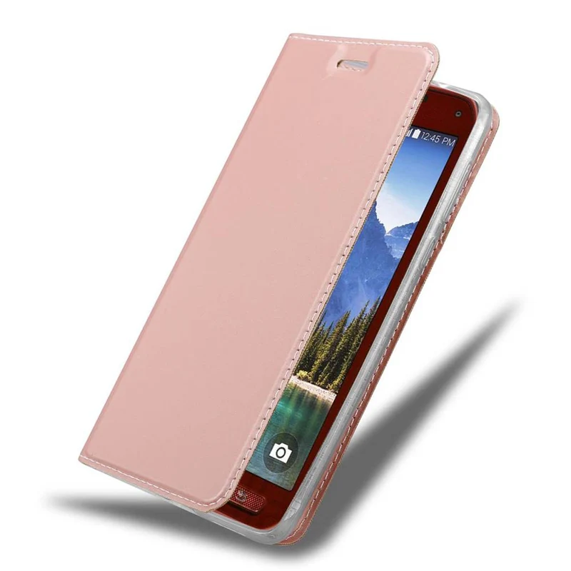 Cadorabo Hülle kompatibel mit Samsung Galaxy S5 ACTIVE Schutzhülle mit Magnetverschluss, Standfunktion und Kartenfach