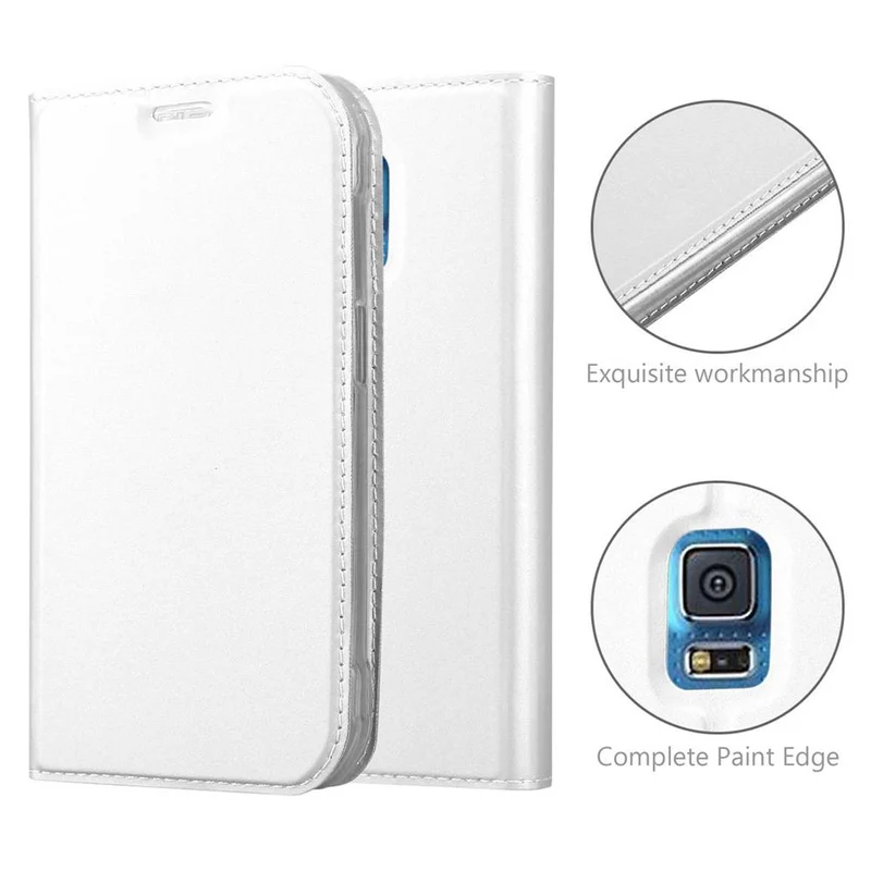 Cadorabo Hülle kompatibel mit Samsung Galaxy S5 ACTIVE Schutzhülle mit Magnetverschluss, Standfunktion und Kartenfach