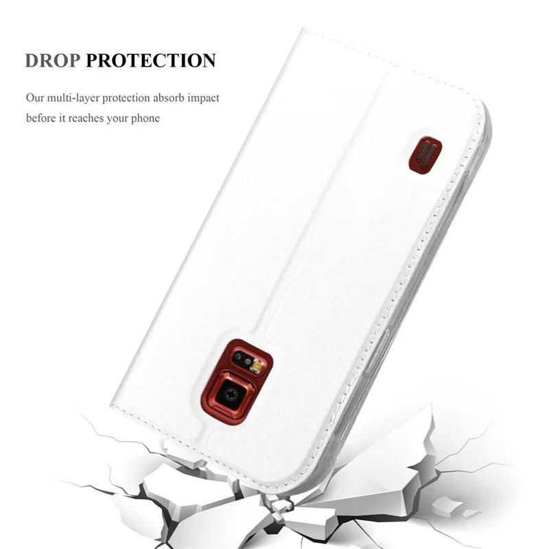 Cadorabo Hülle kompatibel mit Samsung Galaxy S5 ACTIVE Schutzhülle mit Magnetverschluss, Standfunktion und Kartenfach