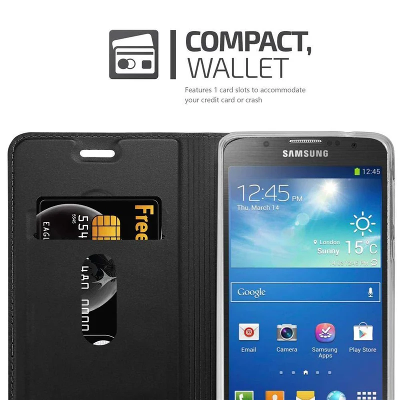 Cadorabo Hülle kompatibel mit Samsung Galaxy S4 ACTIVE Schutzhülle mit Magnetverschluss, Standfunktion und Kartenfach