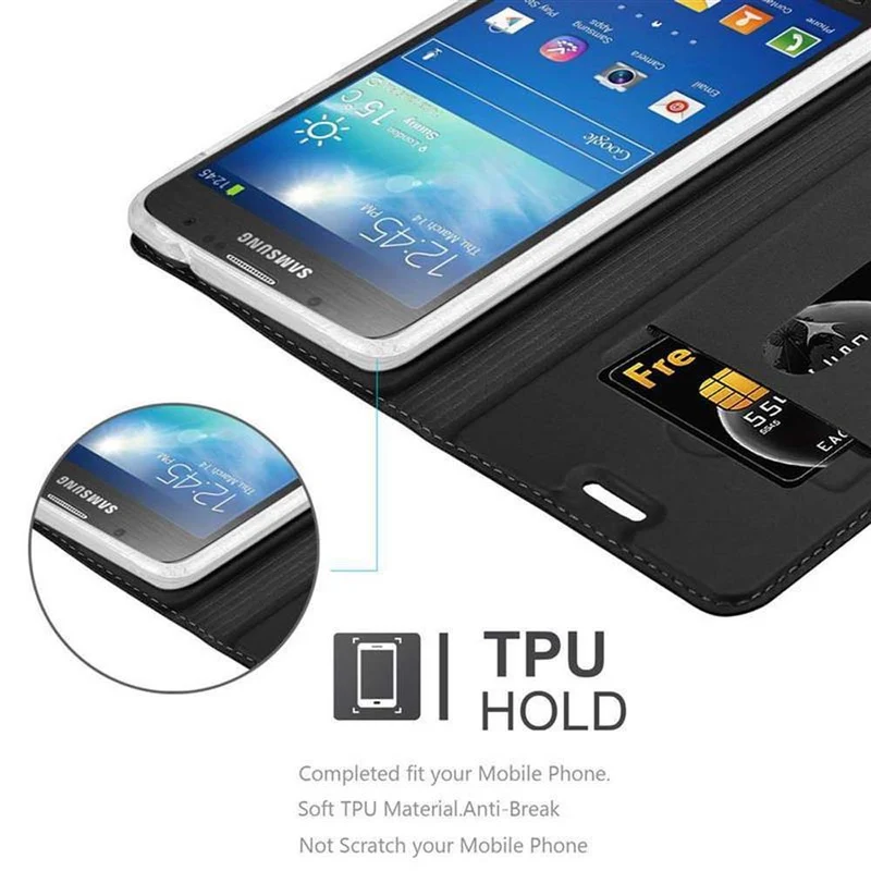 Cadorabo Hülle kompatibel mit Samsung Galaxy S4 ACTIVE Schutzhülle mit Magnetverschluss, Standfunktion und Kartenfach